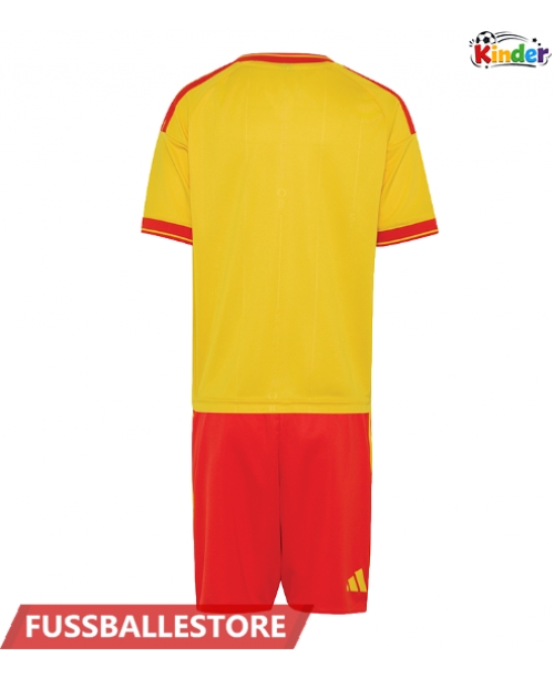Günstige RC Lens Heimtrikotsatz Kinder 2026-27 Kurzarm (+ Kurze Hosen)